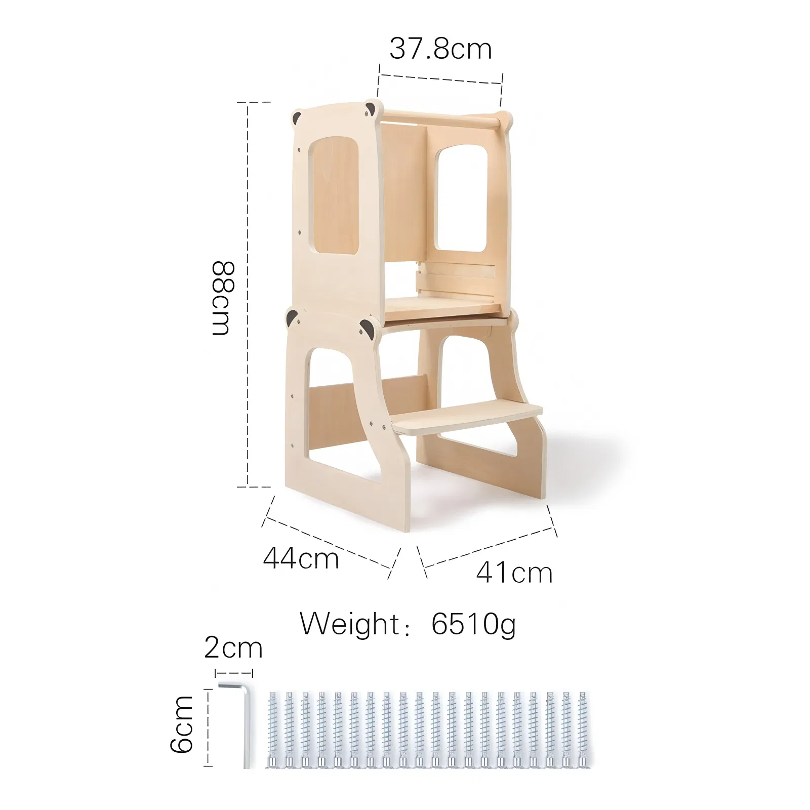 Montessori Wooden Toddler Kitchen Helper Plastic Foldable Table Learning Tower