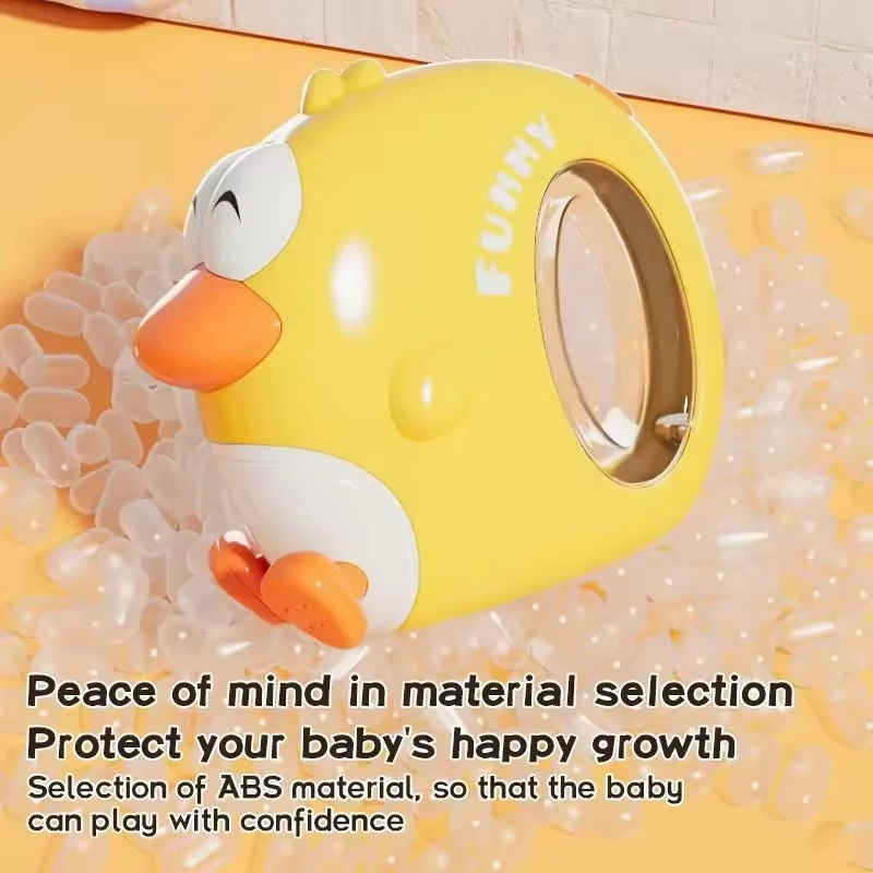Handheld Large Capacity Auto High-Pressure Continuous Shoot Electric Water Guns Plastic Cartoon Little Yellow Duck - Summer Outdoor Water Toy