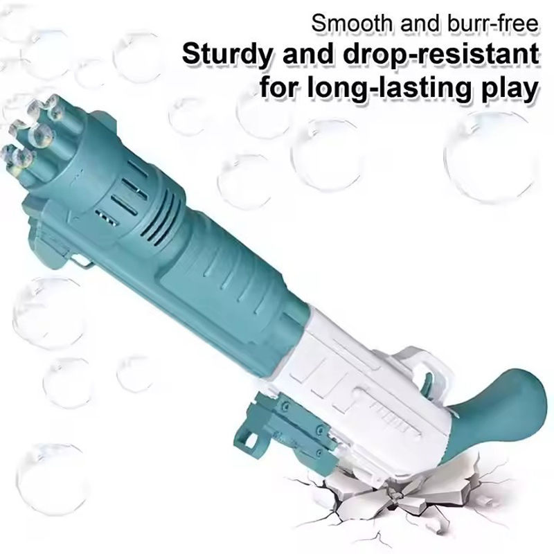 Outdoor Summer Bubble Shooting Machine Kids Automatic Electric Bubble Gun Toy