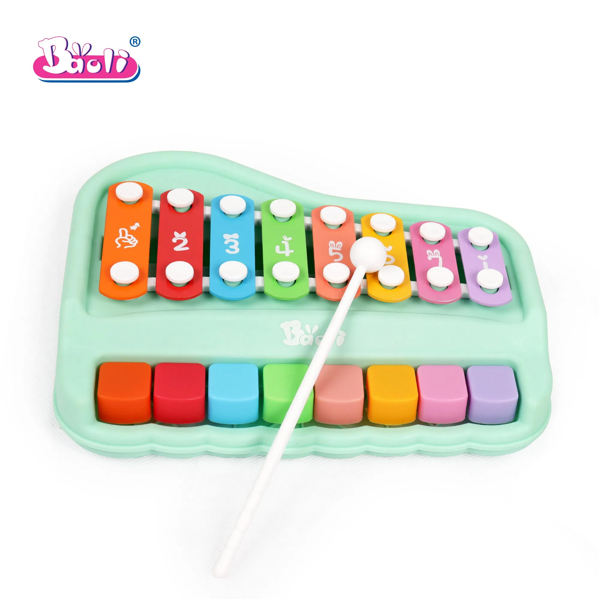 Baoli Hot Sales Xylophone Toy 2-in-1 Plastic Hand Percussion for Kids Musical Instrument Educational Toy