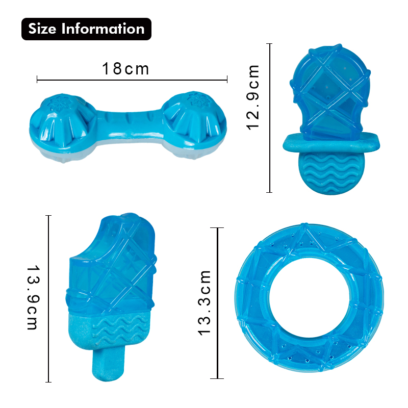 Dog Summer Frozen TPR with water injection hole clean and grind the teeth Cooling Toy