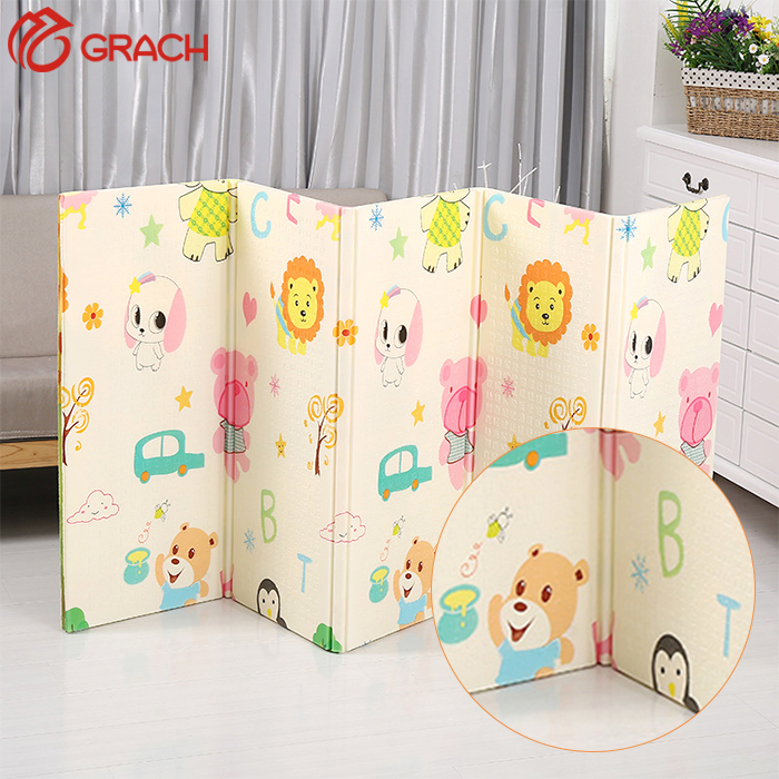 Educational Colourful Tasteless Durable Portable Folding Cartoon Foam Baby Kid Children Play Game Floor Mat Toy