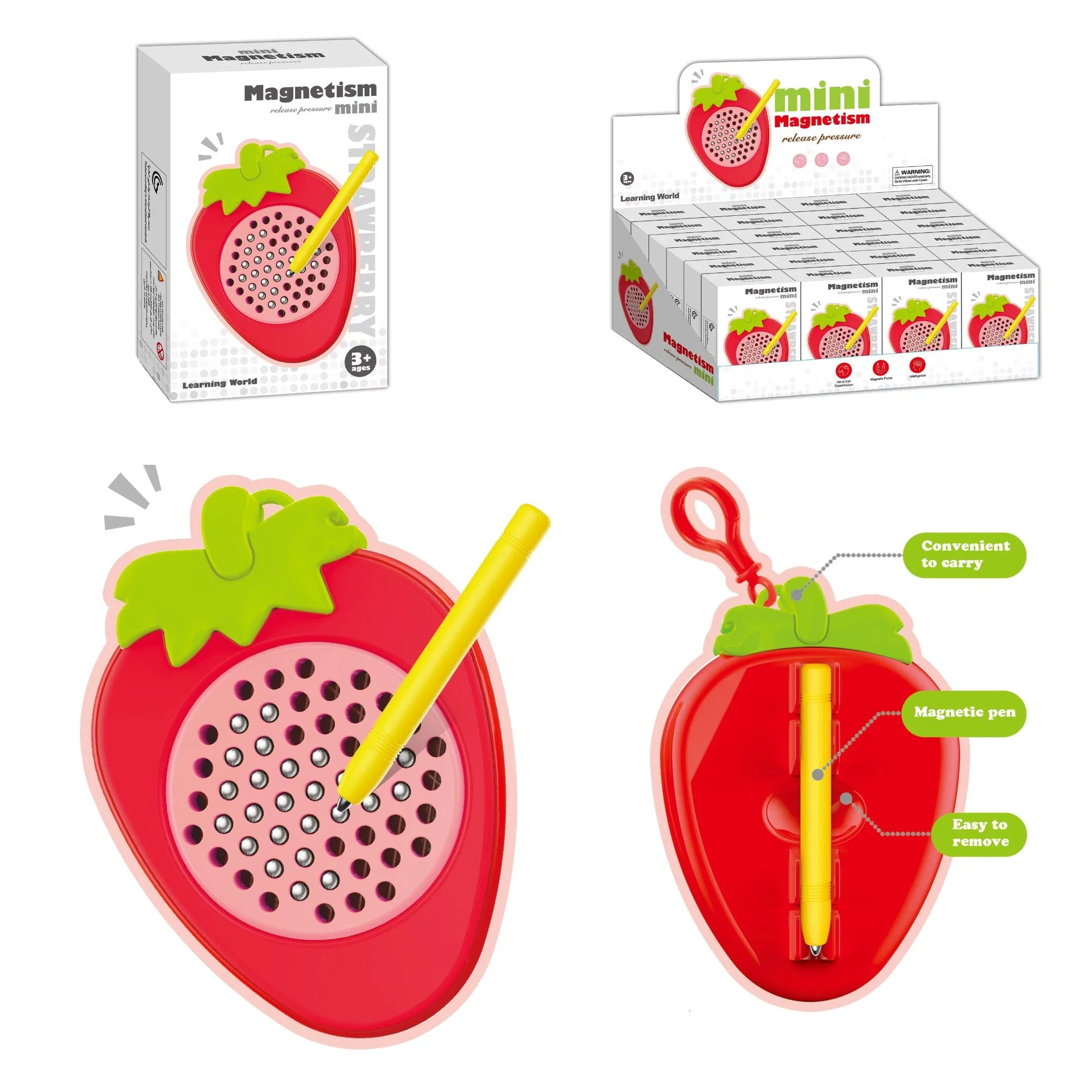 DIY Painting Toys Fruit Shape Play Games Magnetic Ball Magnetic Drawing Board Educational Painter Gift Toys for Baby