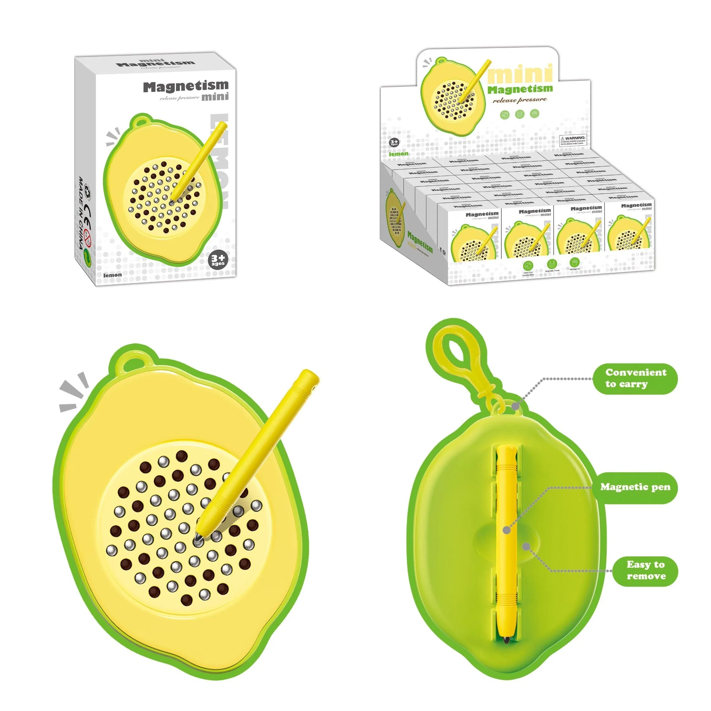 DIY Painting Toys Fruit Shape Play Games Magnetic Ball Magnetic Drawing Board Educational Painter Gift Toys for Baby