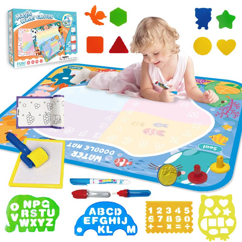 New Magical Water Canvas Children's Painting and Writing Blanket, Clear Water Graffiti, Educational Toy, Pattern Learning