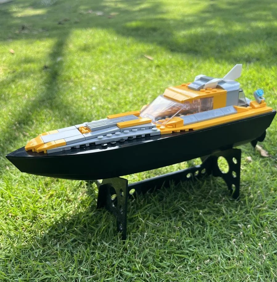 Classic DIY 4 in 1 Brick RC Boat Racing Building Blocks Set Model Toy Remote Control Ships Pool Toys for Kids