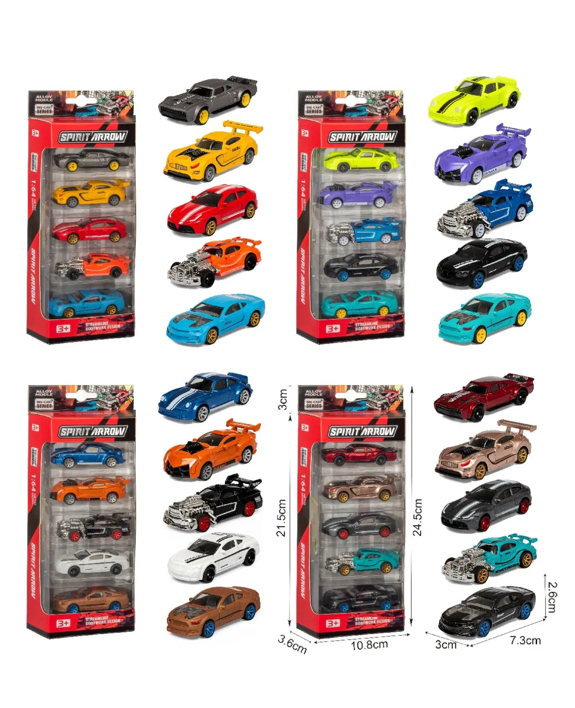 1: 64 Classic Simulation Metal Vehicle Wheels Toys Racing Cars Model Set Toy for Kids