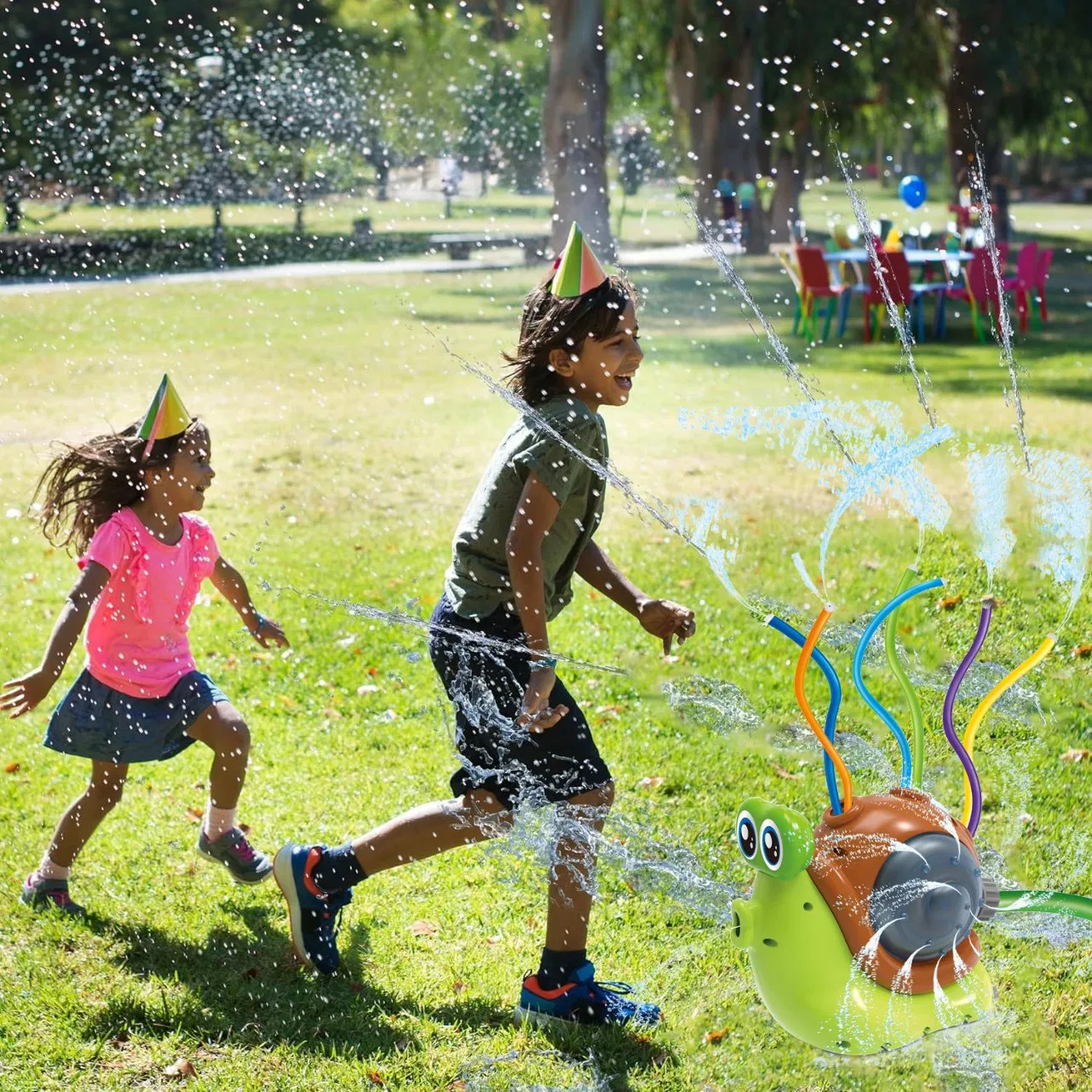 Amazon Wholesale Hot Sell Novelty Water Toy Cute Snail Interaction Toy Baby Plastic Summer Outdoor Beach Toy Children Kid Funny Squize Toy