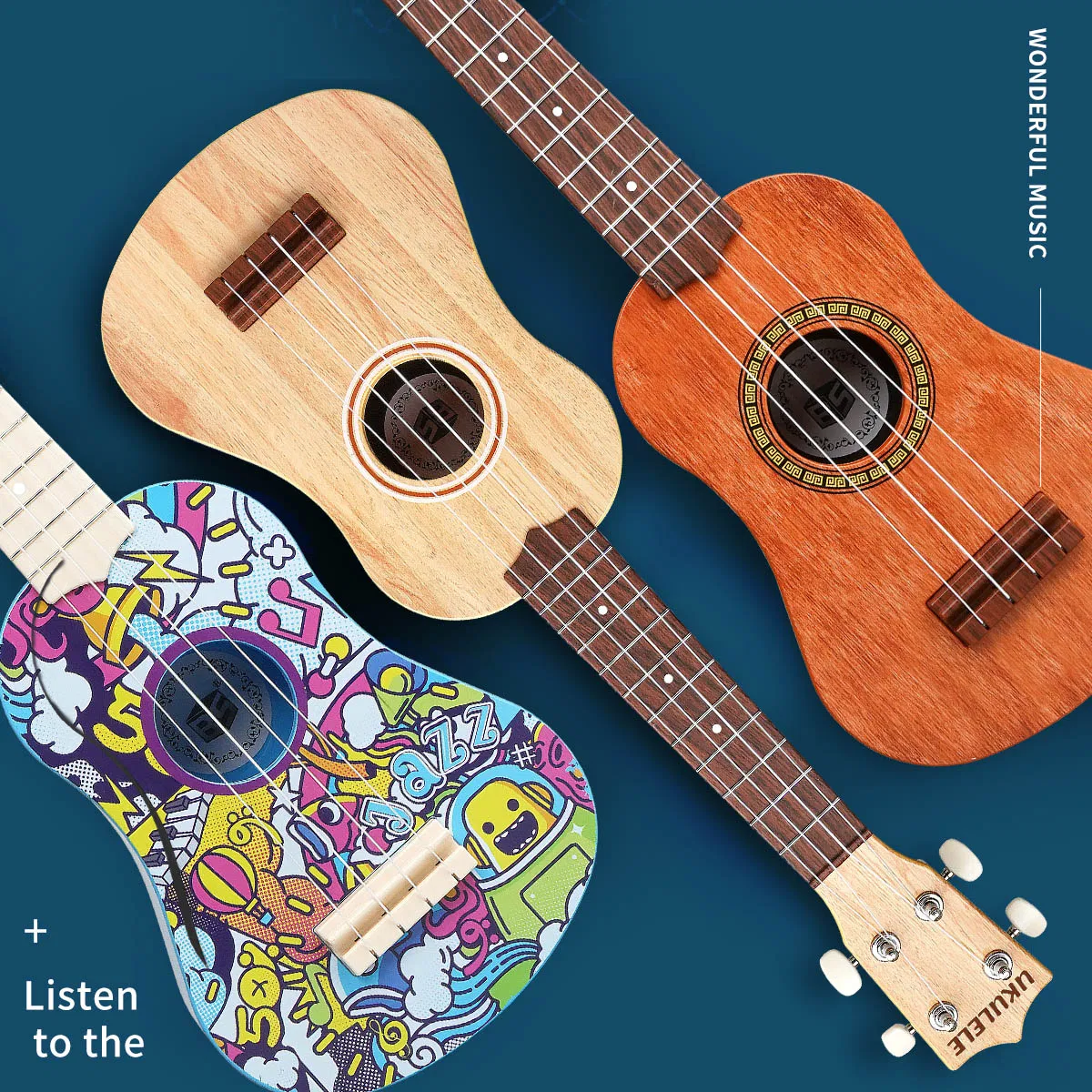 21-Inch Toy Ukulele Kids Play Early Educational Learning Musical Instrument Gift Toys