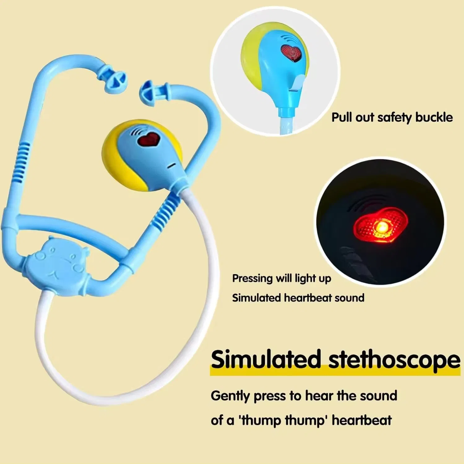 39PCS Educational Plastic Doctor Toy Kit Kids Pretend Play Hospital Set Toy