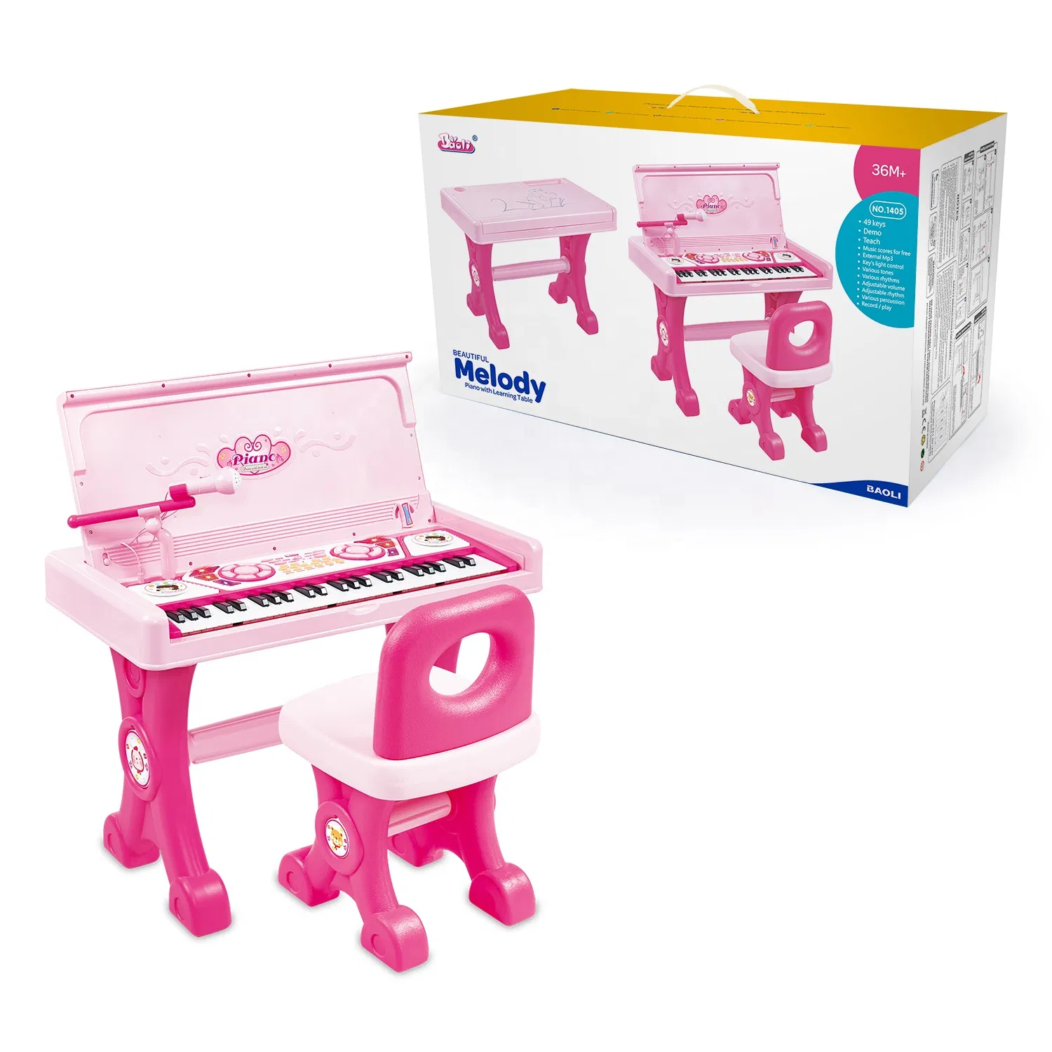 Baoli 49 Keys Electric Piano Learning Table Musical Instruments Toy