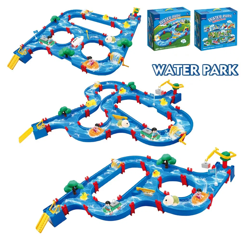 Water Track Assembly Toys Outdoor Water Park Toys Summer Kids Beach Toy