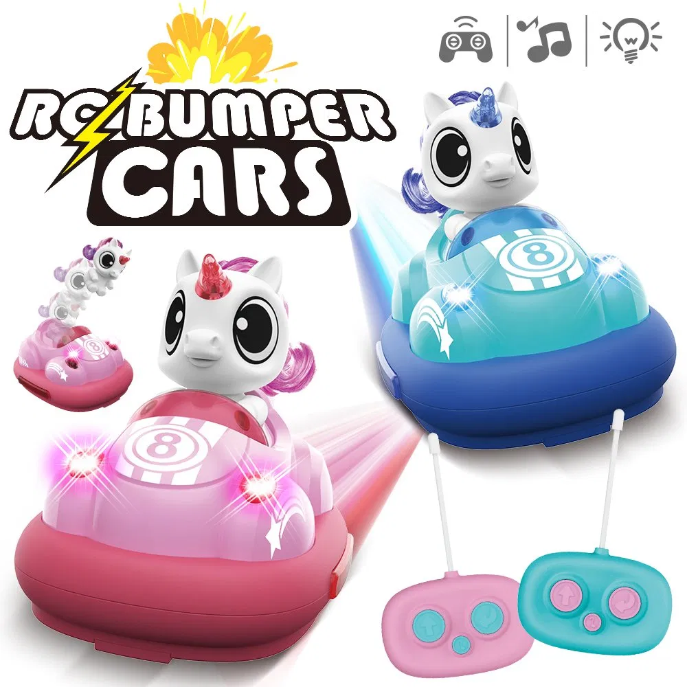 Remote Control Ejecting Bumper RC Car Toys for Toddlers with LED