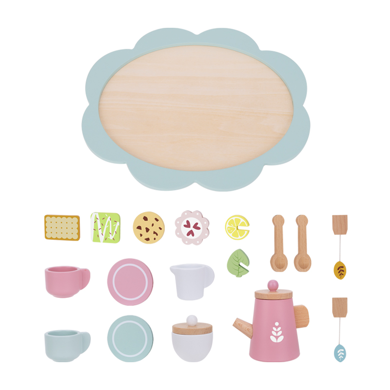 Joyful Afternoon Tea Children's Toy Set Wooden Kitchen Toys Pretend Toy Kids Role Play Toy