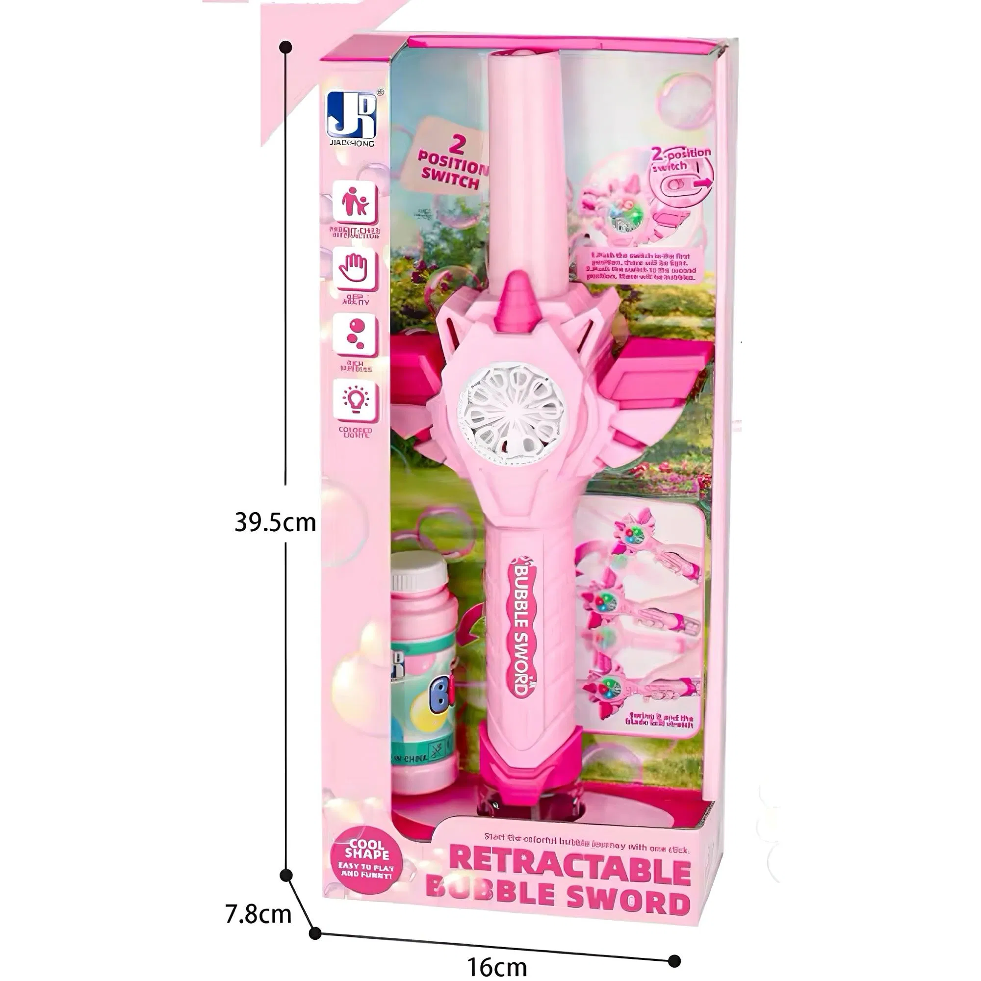 Xinbo Hot Sale Summer Automatic Handheld Electric Outdoor Bubble Gun Sword Toy with Light