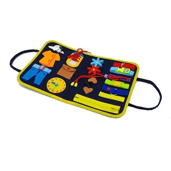 Felt Busy Board Toys for Toddlers Activity Board for Basic Skills Kids Toy