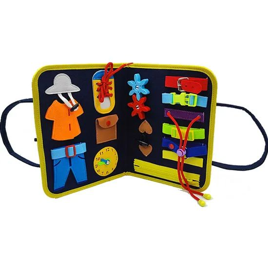 Felt Busy Board Toys for Toddlers Activity Board for Basic Skills Kids Toy