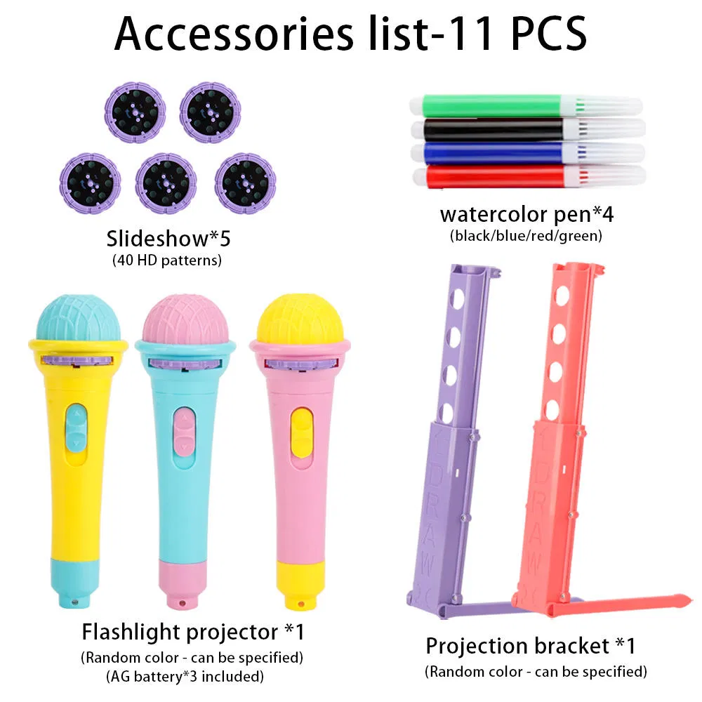 Gift Flashlight Toy Cartoon Sketch Projector Toy for Kids Children Drawing Toys