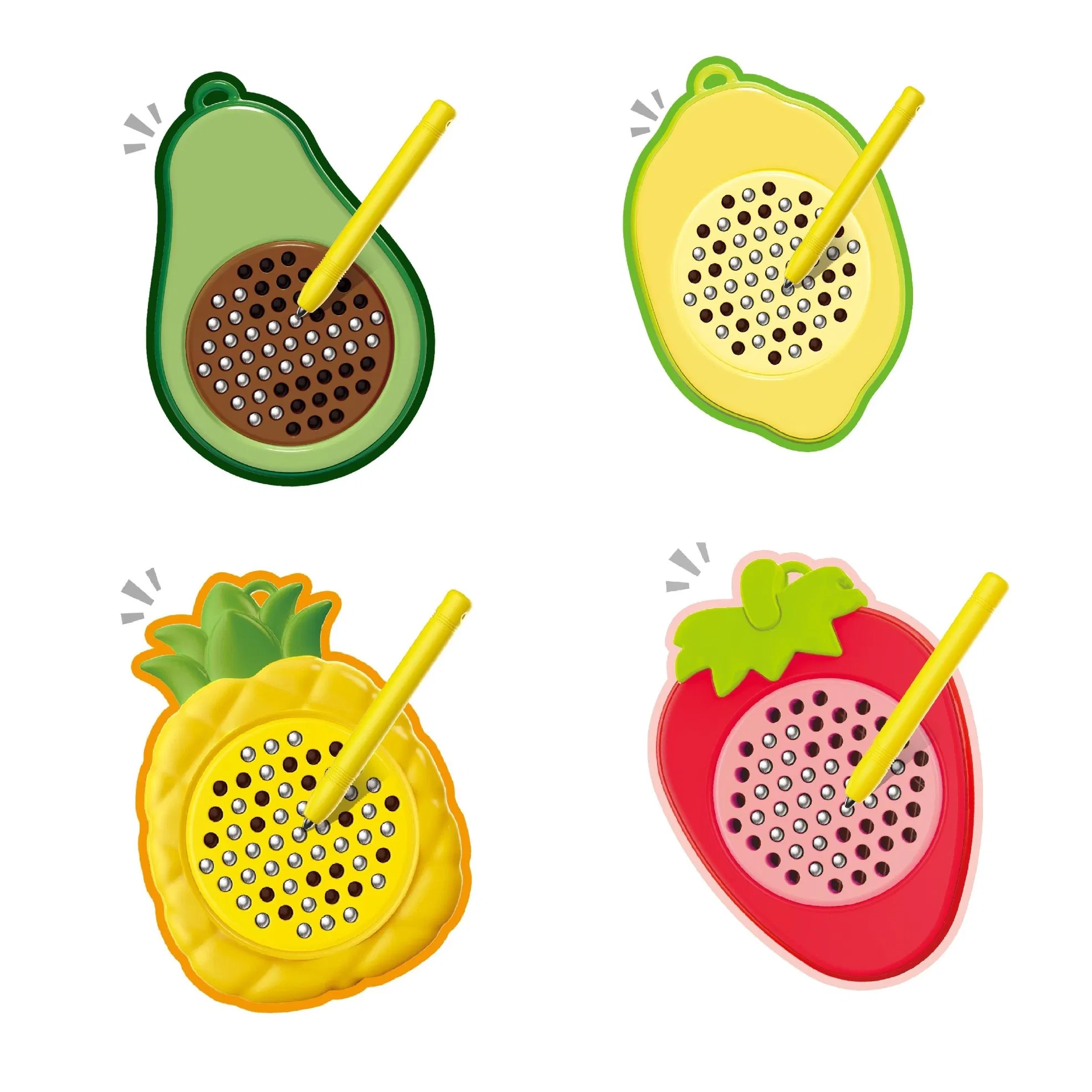 DIY Painting Toys Fruit Shape Play Games Magnetic Ball Magnetic Drawing Board Educational Painter Gift Toys for Baby