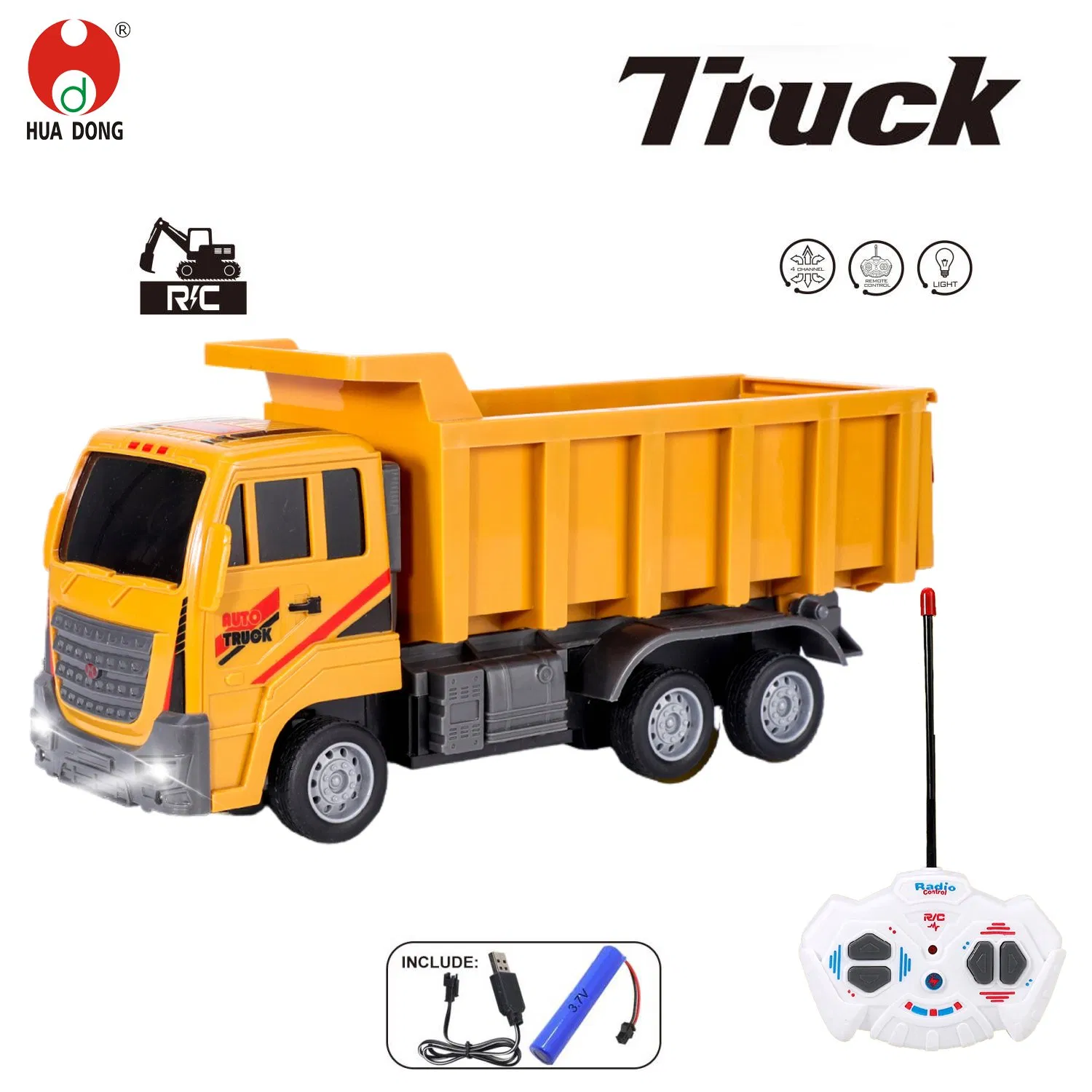 Factory Direct Wholesale Remote Control Construction Toy RC Crane Truck RC Loader Truck Toy Construction Machinery Remote Control Engineering Truck Toy
