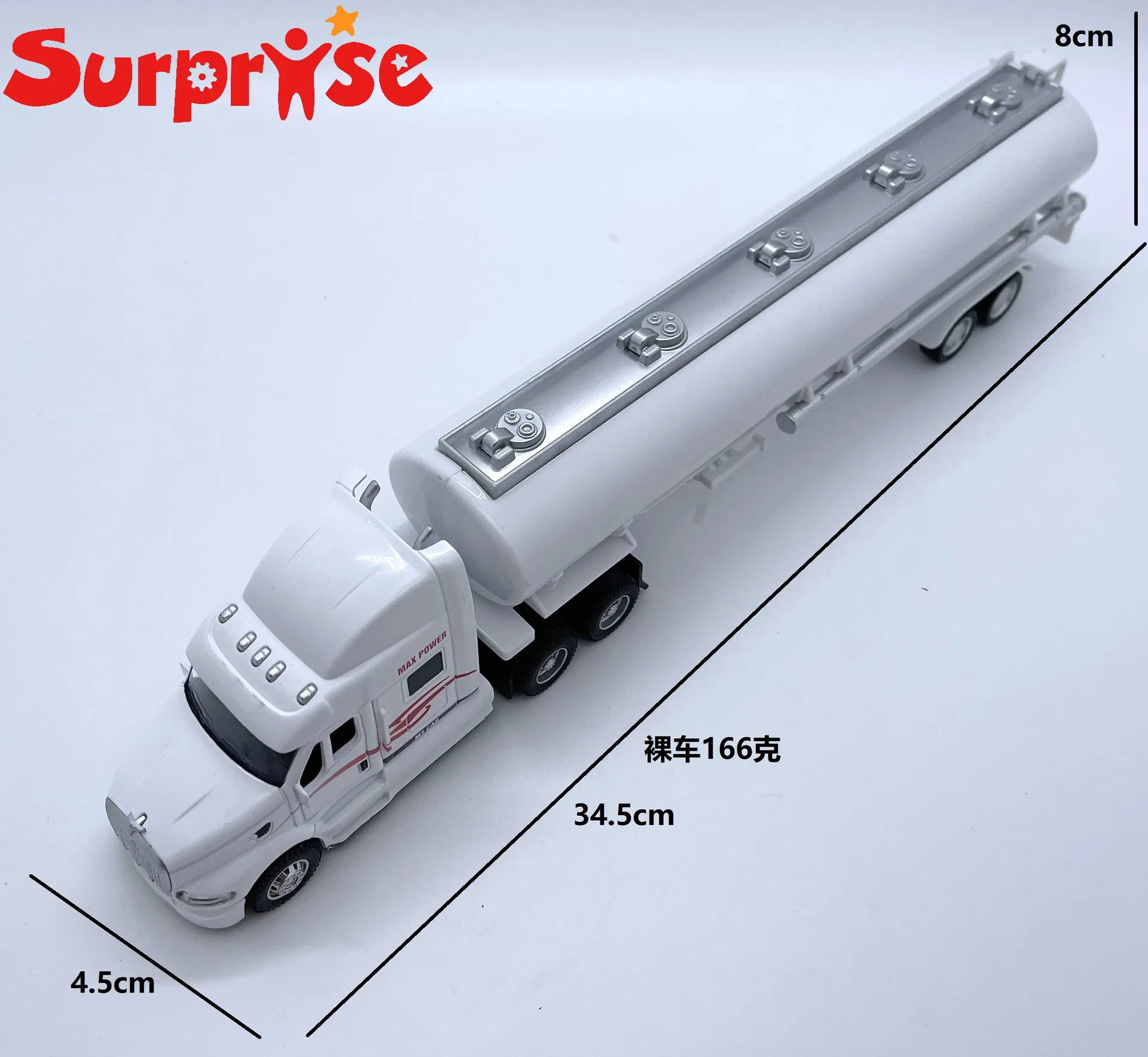 OEM/ODM 1: 48 Scale 34.5cm American Oil Tanker Alloy Car Model Alloy Large Gasoline Vehicle Promotion Gift Toy