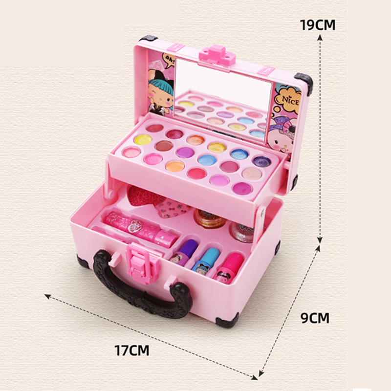 New Arrive Kids Toy Plastic Toy Pretend Play Mini Makeup Kit Set with Beauty Carry Case Toys