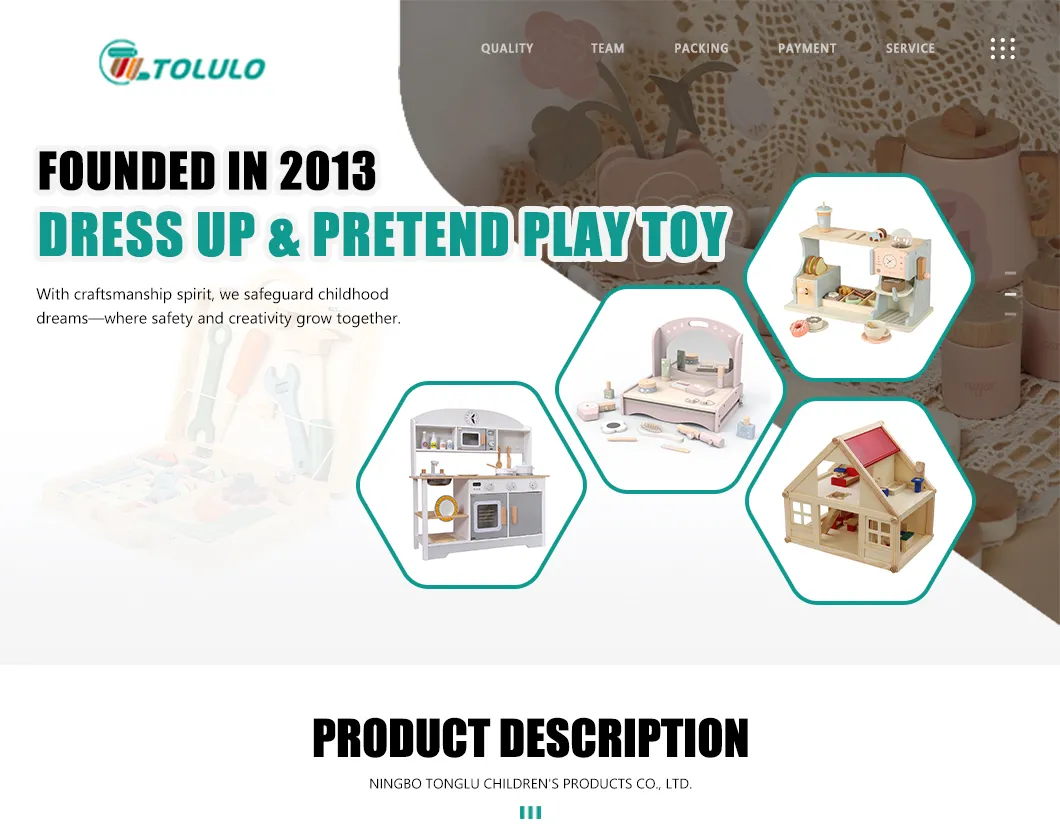 Solid Wood Children's Kitchen Toy